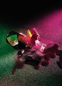 Spilled chemicals demonstrate resisting top coatings flooring products able to counter abrasion.