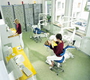 Dentist office protected with flooring enriched with antibacterial properties.
