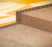 High rised buildings systems incorporate designer flooring steps for easy patron access.