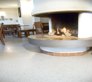 Concrete sealers can be elegant while dinging by fireside.