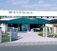 Front entrance to industrial floor manufacturing company.