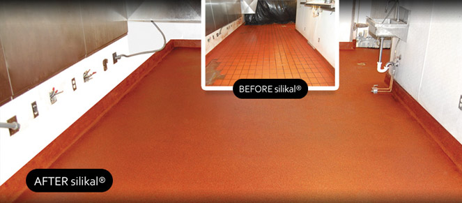Silikal Industrial Floors, Red Commercial Kitchen Floor Tiles