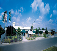 Exterior panoramic view of industrial concrete coating supplier's home office.